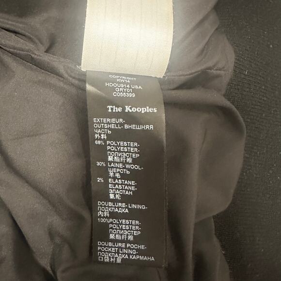 The Kooples Gray Down Jacket Lambskin Trim & Fur Hood, Small - Picture 7 of 13